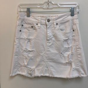 white jean skirt